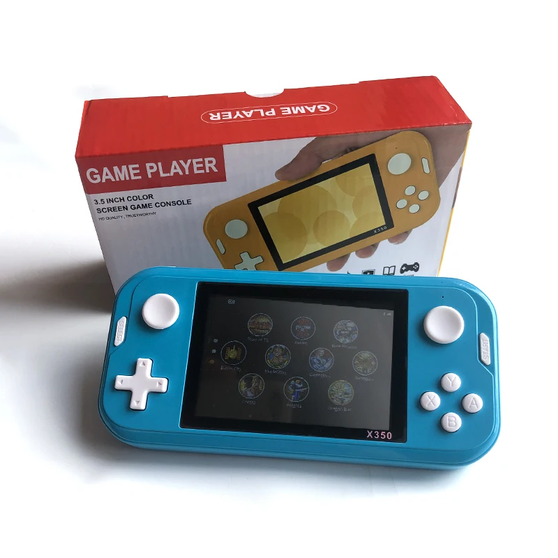 X350 Handheld Video Game Console Built-in 8600 portable Games Console 3.5 inch Screen Display 1200mAh battery Retro Game Player