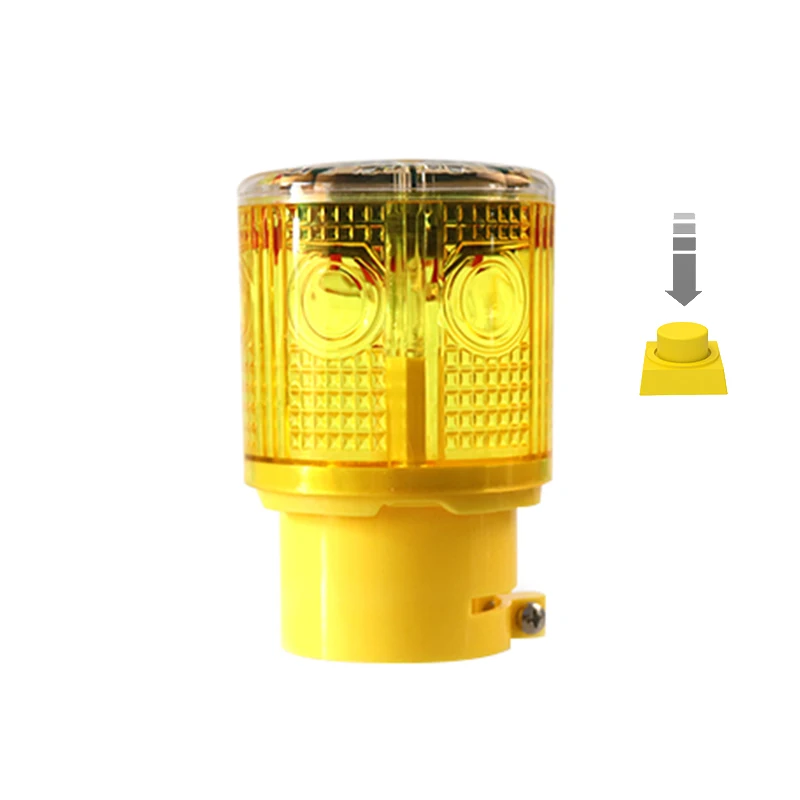 Rain-proof Optical Controlled Solar Powered Warning Alarm Lamp Safety Signal Traffic Light 6 LED 800mAh With ON/OFF Switch