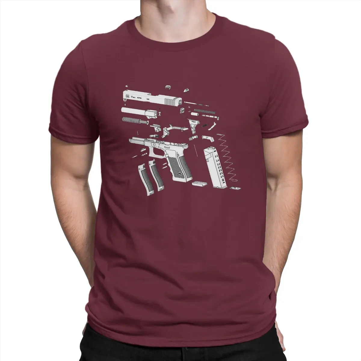 thumbnail image 1 of Camiseta G17 para hombre, Smith Cool Wesson, de algodón vintage, cuello redondo, manga corta, ideal para regalar., 1 of 7