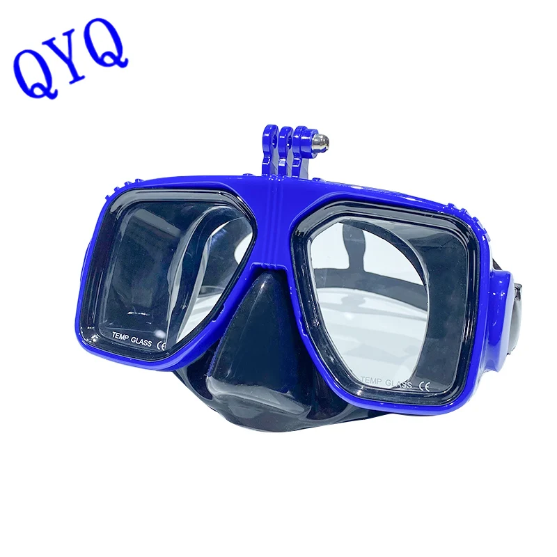 Diving Mask Sports Camera Mount Tempered Glass Silicone Mask Safe and Comfortable snorkeling diving mask,diving mask
