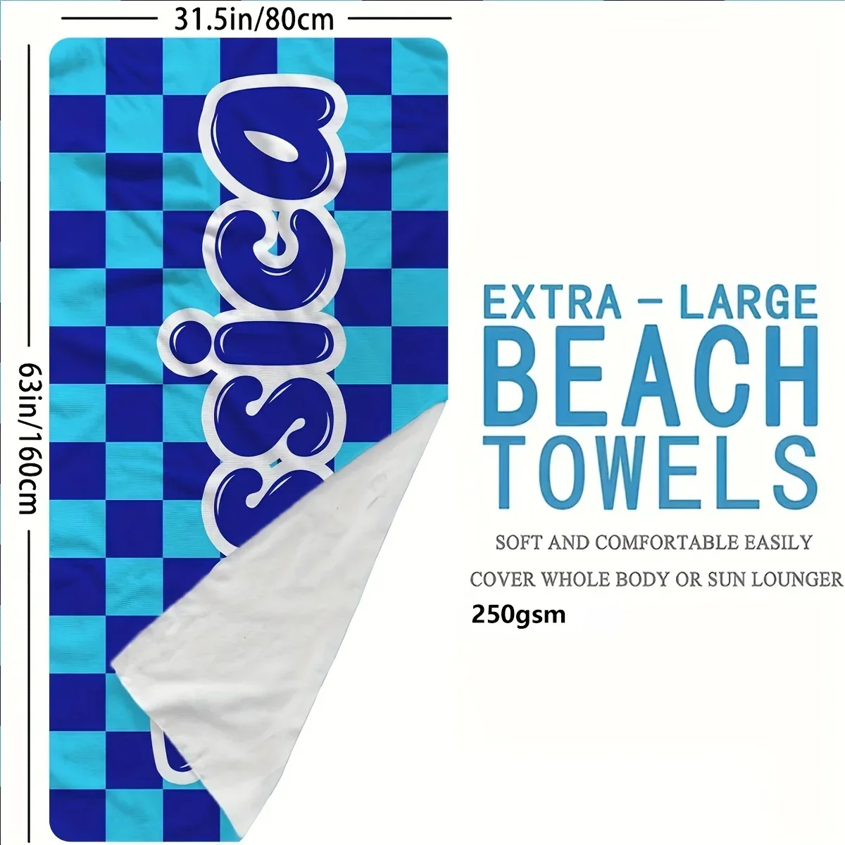 Oversized Luxurious Quick-Drying Beach Towel Personalized Exclusively Customized Stylish Bath Towel at Wholesale Price