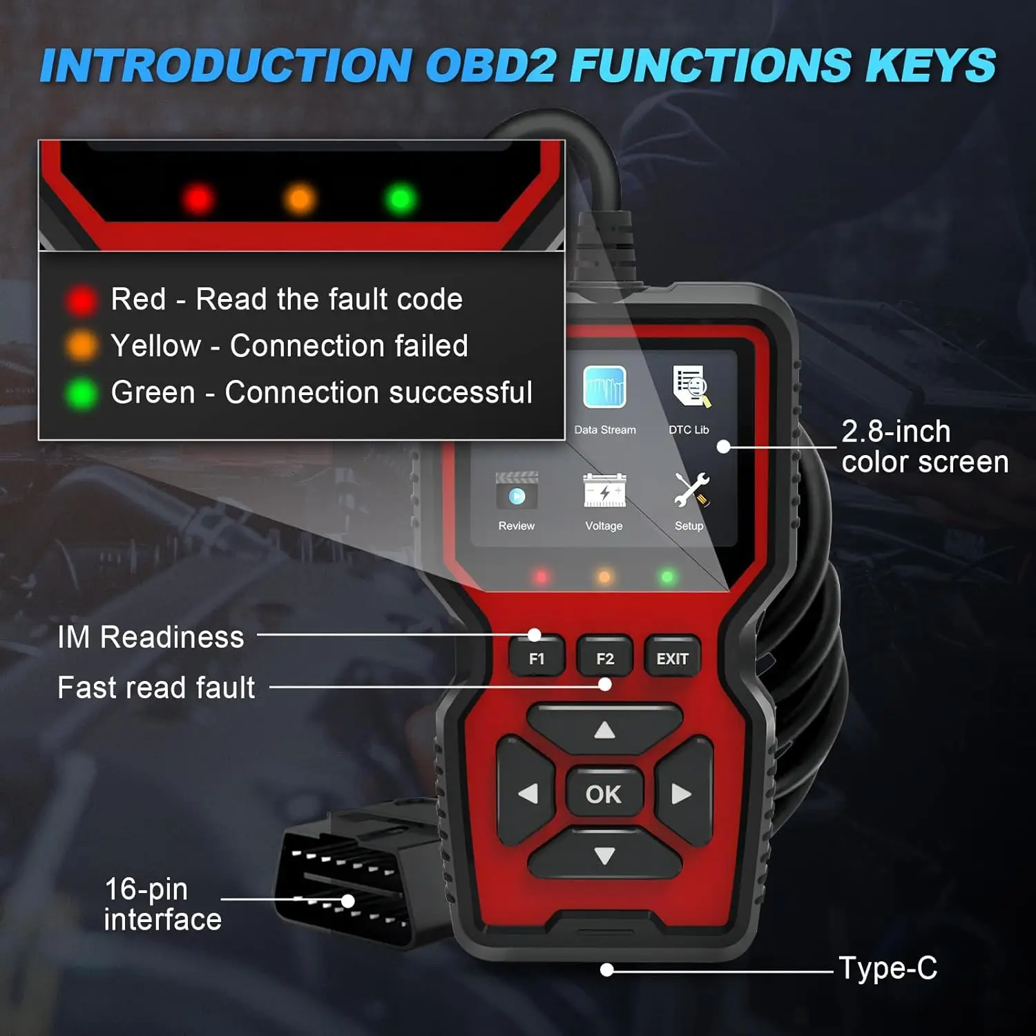 V519 Professional obd2 Scanner Diagnostic Tool EML327 OBD II Car Trouble Shooter Car Code Reader 4