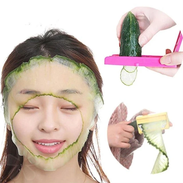 1Pc Facial Beauty Cucumber Slicer,Spiral Vegetable Slicer With Mirror  Gadget,Carrot Cucumber Sharpener Peeler,Make Paper-Thin Vegetable Slices