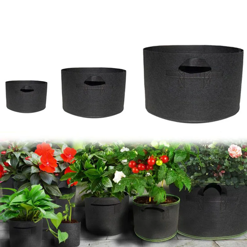 

big size 15 20 30 200 gallon planter Grow Bags pot home large growing pots garden tools strawberry fabric Vegetable jardin D3