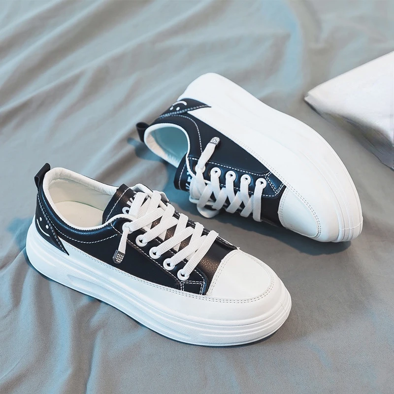 Women Spring Platform Sneakers Thick Sole Shoes Fashion Casual Tennis Trainers
