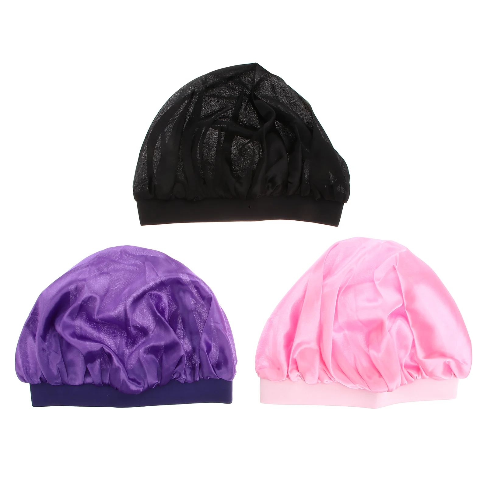 

Toddler Bonnet Night Cap Chemo Beanie Elastic Cover Bouffant Hair Loss Chemotherapy Cap for Salon Use 3pcs