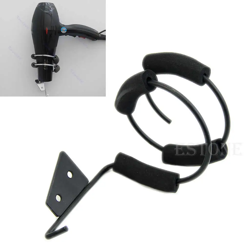 

Practical Spiral Blow Dryer Stand Flat Hair Iron Wall Mont Hang Holder