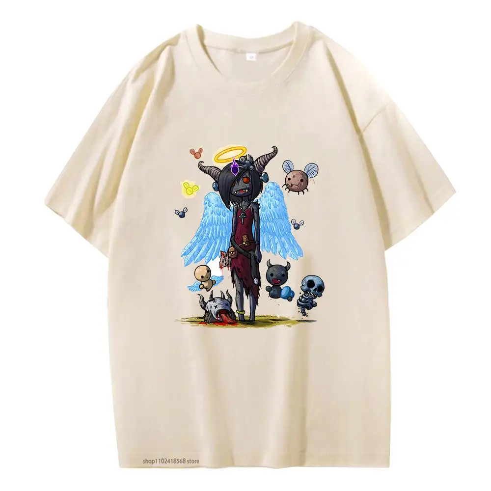 

Cartoon Game Graphic T Shirt The Binding of Isaac T-Shirts Men Women Cartoon Clothing 100% Cotton soft Tee Y2k Top O-Neck Casual
