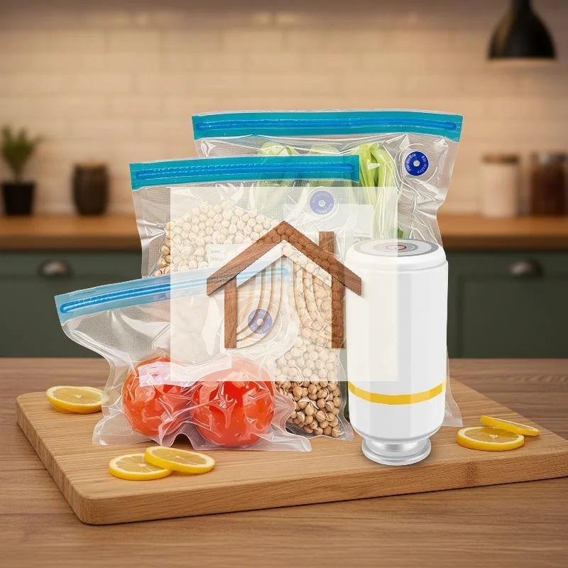 1/5/10Pcs Multifunctional Electric Air Pump Vacuum Sealer Automatic Sealing Machine with Bags for Picnic Food Storage Use