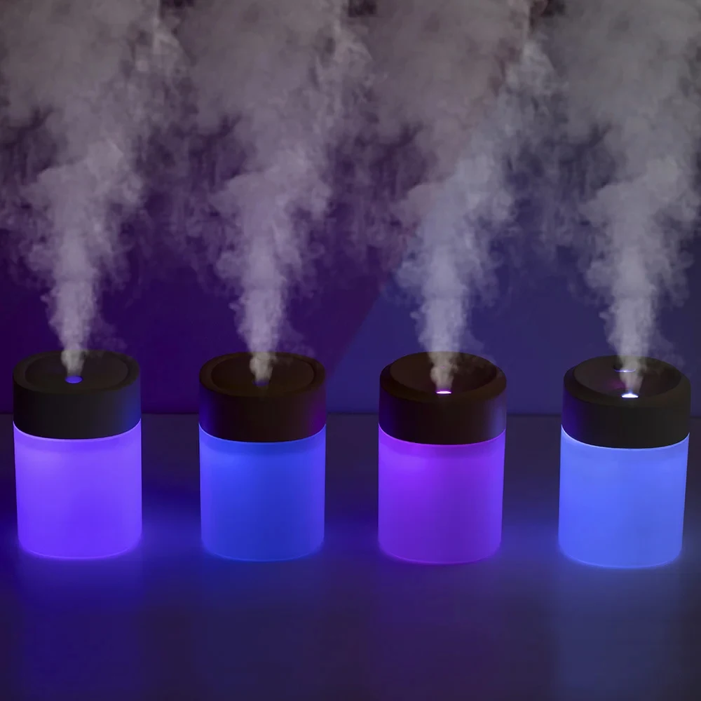 500ML Air Humidifier Aroma Diffuser Essential Oil Flame Lamp Difusor USB Mute Humidifiers Diffusers For Home Car LED Humidifier