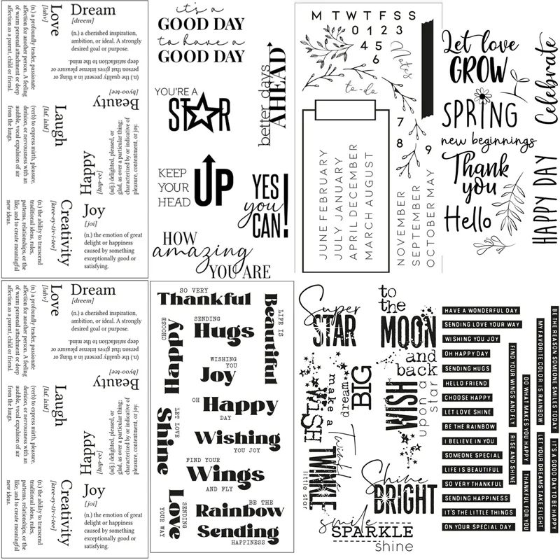 Diamond Sentiments Transparent Stamp seal Diy Scrapbooking photo Album Decorative Cards Making Paper Craft clear stamps clear rubber stamps