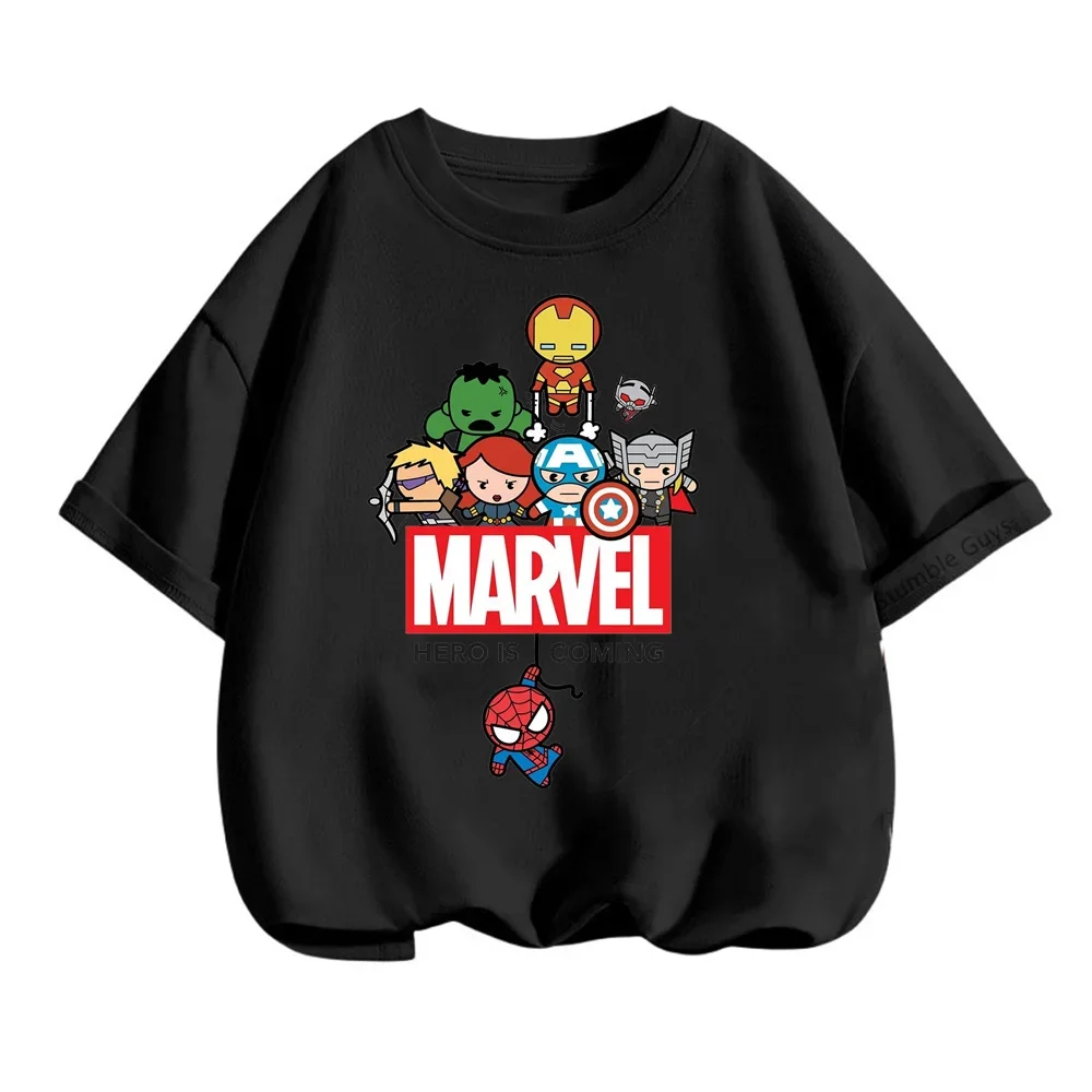 Marvels Child T-Shirts Summer The Avengers Kids T Shirt Children Cartoon Kawaii Casual Clothes Super Hero Top Boy Girl Tee Shirt 3