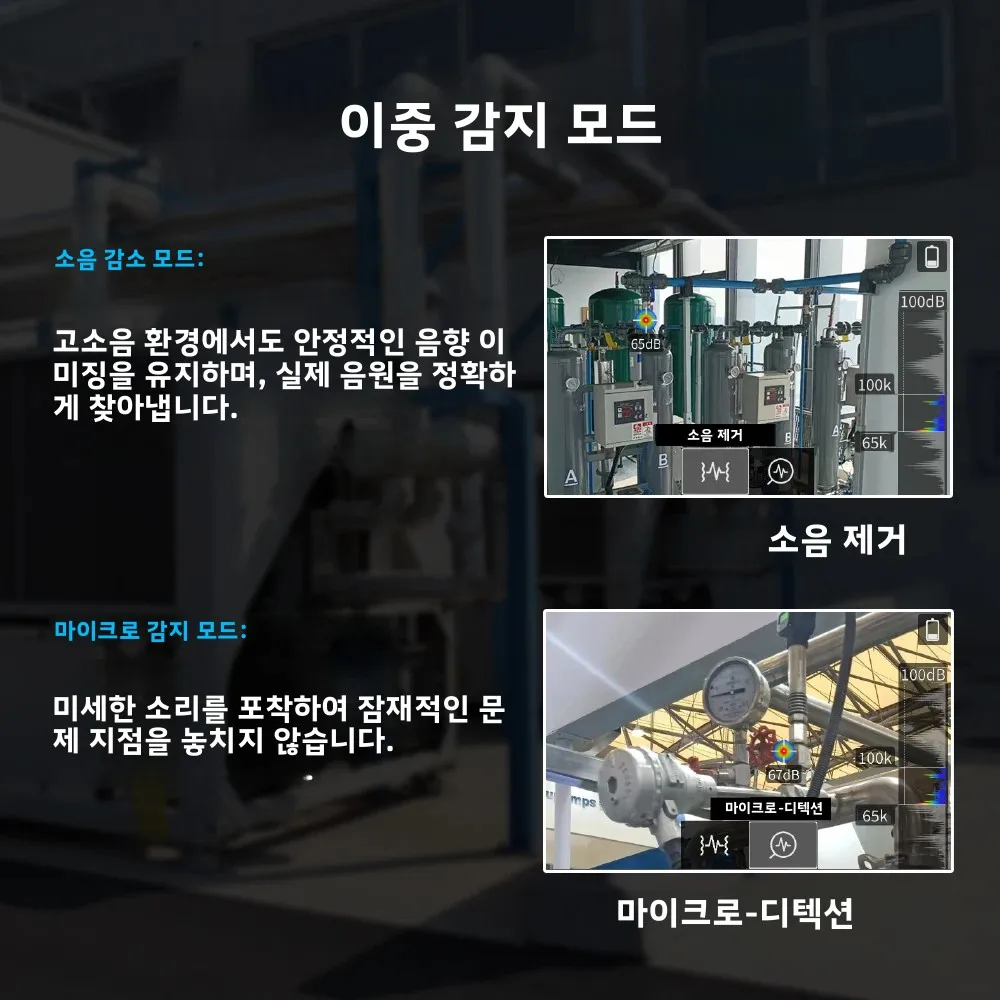 FOTRIC TD2e 음향 카메라 64 M 마이크 초음파 누출 탐지 압축공기 누수 검사 부분 방전 점검 IP54 2kHz-100kHz 3.5인치 HD 터치스크린 2m 낙하 견딤 산업용 예방 정비 도구 공장 설