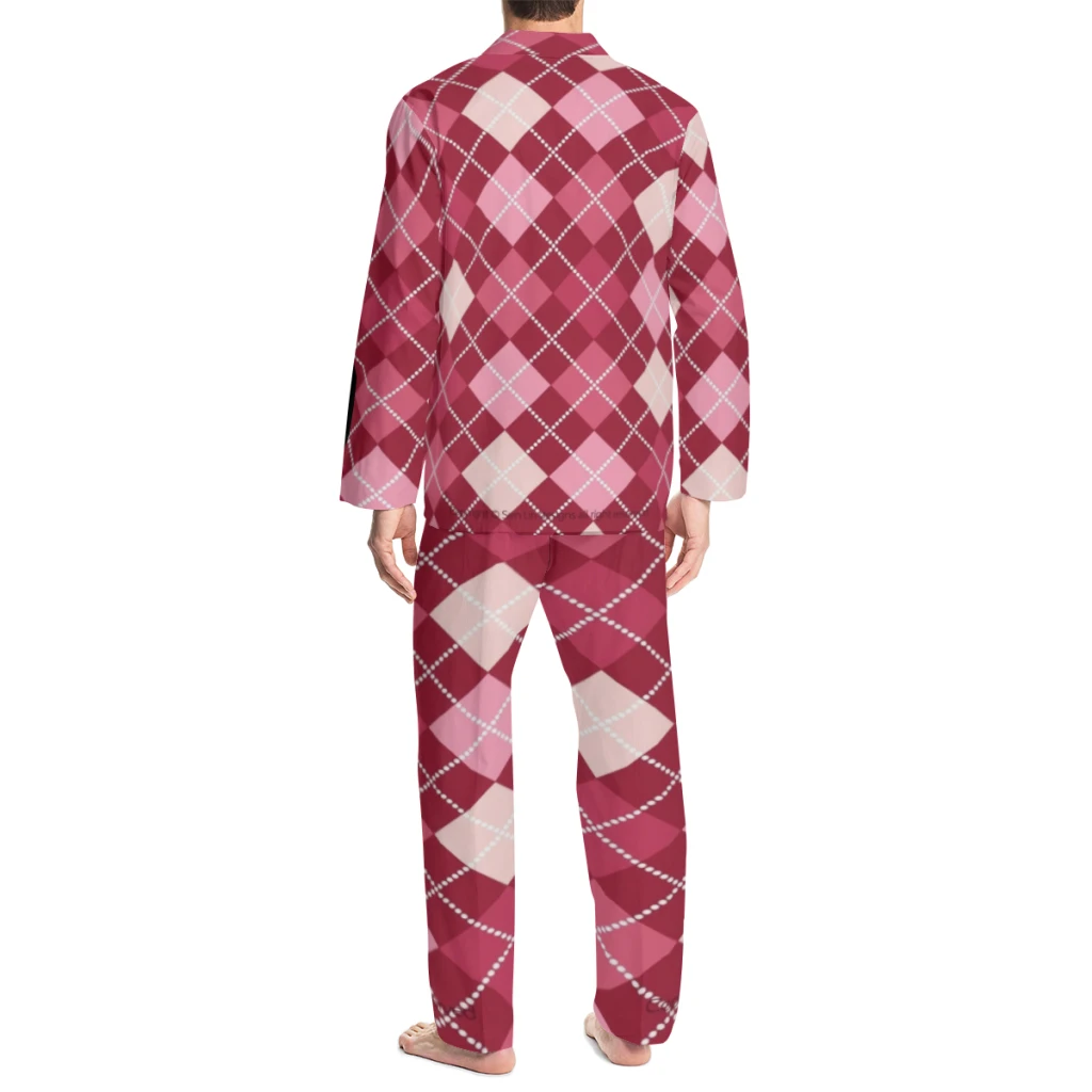 Pink Plaid Series Printed Sleepwear Set  Long-Sleeve New Pajamas Sets Night New Winter