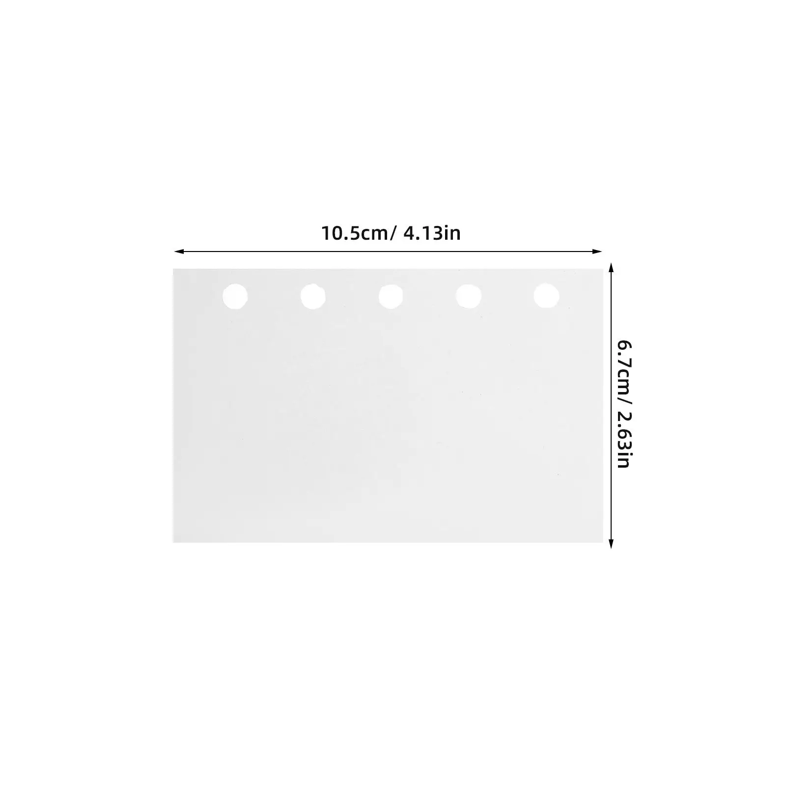 100Pcs 스티커 앨범 바인더 페이지 양면 이형지 4.1x2.6 스티커 정리함 보관 앨범용 펀칭 바인더 인서트