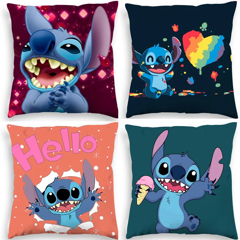 

Disney Lilo & Stitch Series Pillowcase Kawaii Anime Figure Stitch Cushion Cover Kids Room Interior Decoration Birthday Gifts