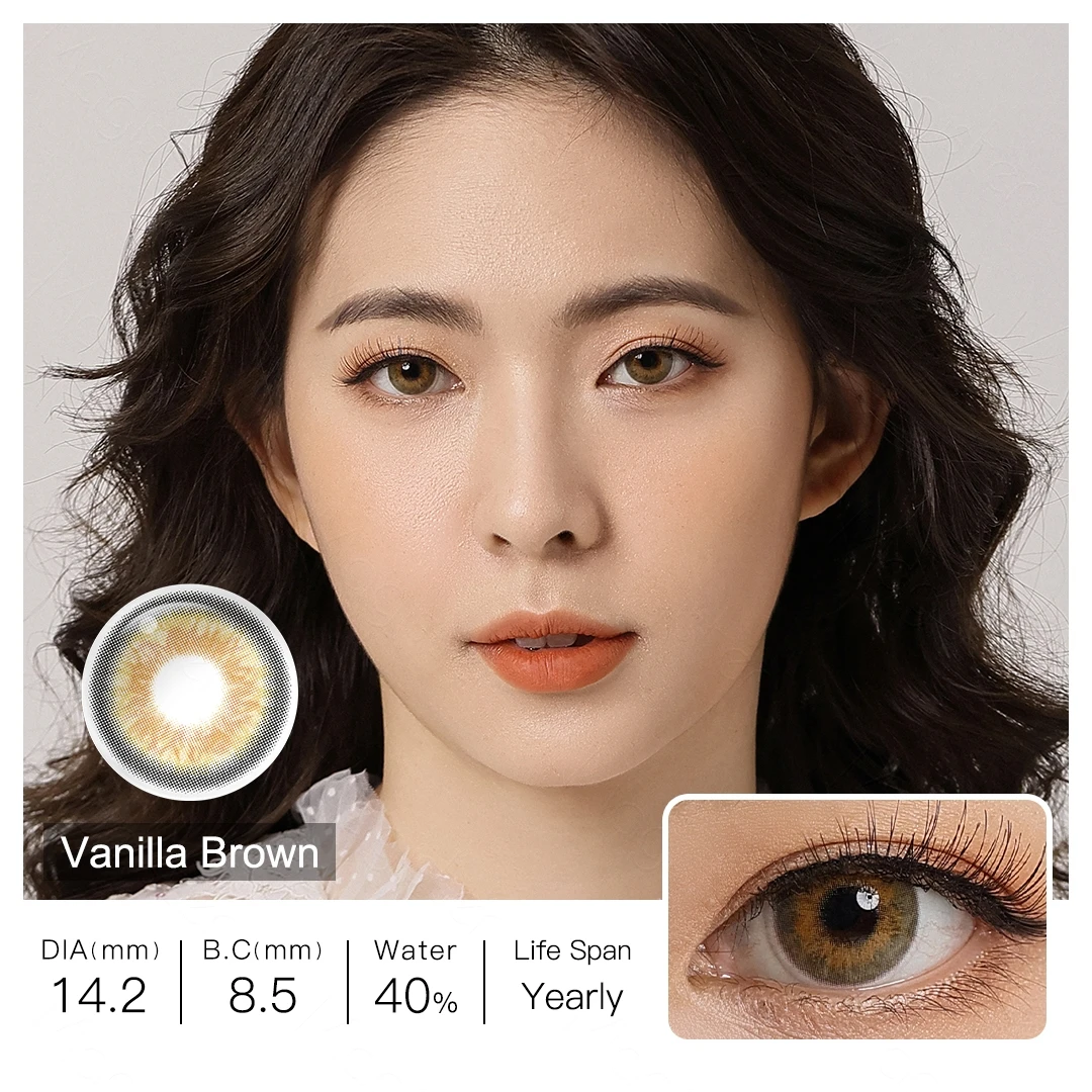 Magister Colored contact lenses for eyes Yearly Use Eye contacts Lens 1 Pair Brown Gray Lenses Beauty Pupilentes Eye Color Lens contact lenses
