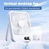 2024 New small fan handy charging long life ultra-thin desktop fan Large wind super quiet folding handheld table fan 1