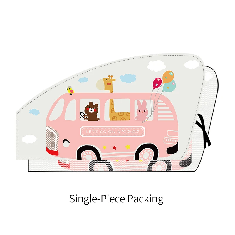 Cartoon Spaceman Magnet Car Sunshade Cover
