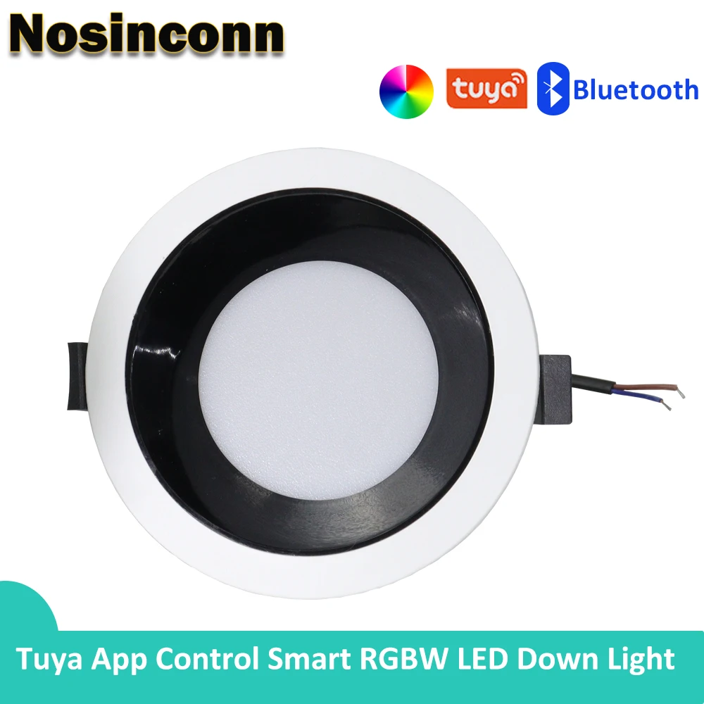 다운 라이트 천장 LED 라운드 10W 15W 최근 LED 스포트라이트 Tuya 스마트 제어 거실 조명 RGBW 색상 변경 가능