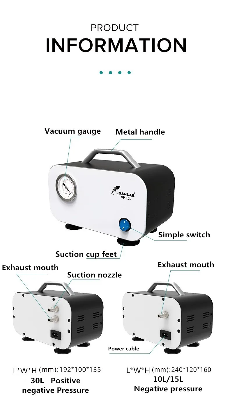 Oil-Free Diaphragm Vacuum Pump, Small Pumping Positive And Negative Pressure, Mini Vacuum Filter Device, Laboratory Filter Pump