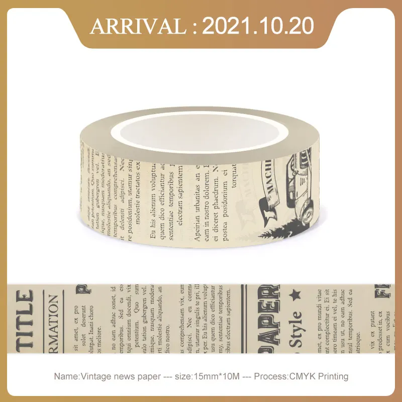 NEW 1PC 10M Decorative Vintage Alphabet Map Letter Newspapers Stamp Washi Tape Paper Adhesive Stickers Cute Journal Stationery 3