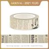 NEW 1PC 10M Decorative Vintage Alphabet Map Letter Newspapers Stamp Washi Tape Paper Adhesive Stickers Cute Journal Stationery 3