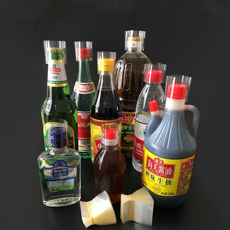 400pcs/Lot DIY PVC Hot Shrink Wrap Sleeves for Glass Bottle Lid, pvc shrink wrap sleeves