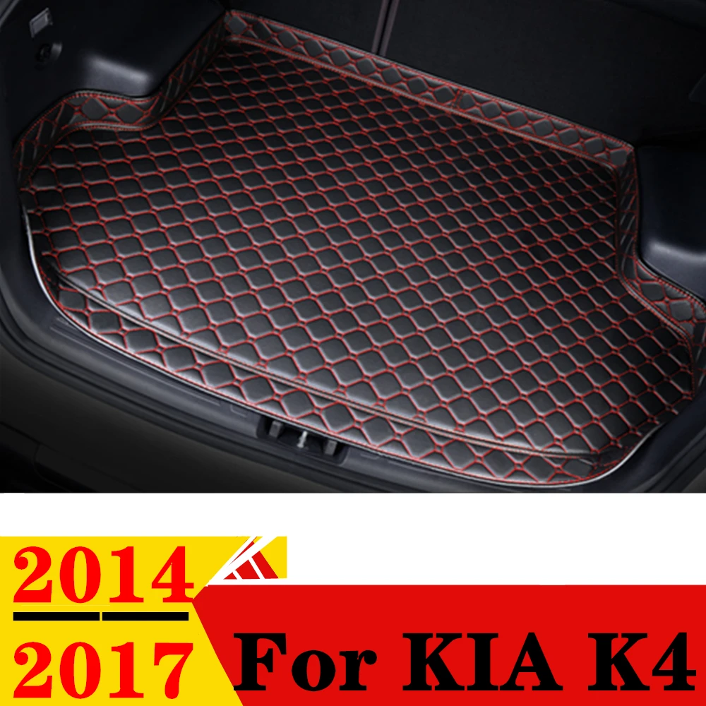 

Car Trunk Mat For KIA K4 2014 2015 2016 2017 High Side Waterproof Rear Cargo Cover Carpet Pad AUTO Tail Accessories Boot Liner