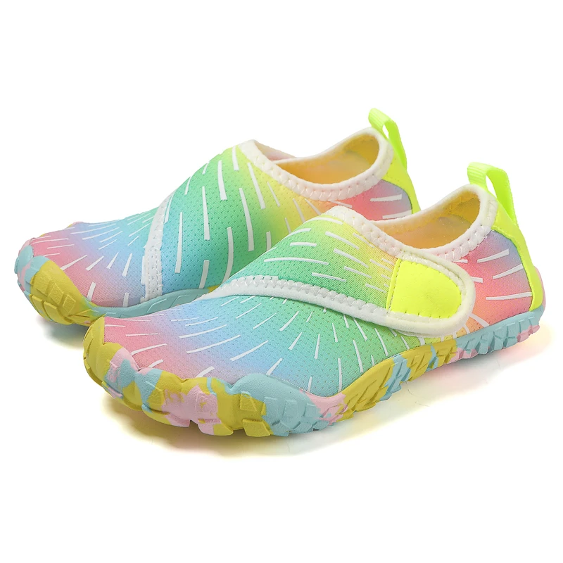 New Pupil Summer Camp Aqua Shoes Family Vacation Barefoot Quick-Dry Diving Wading Shoes KID Beach Swimming 29-38#