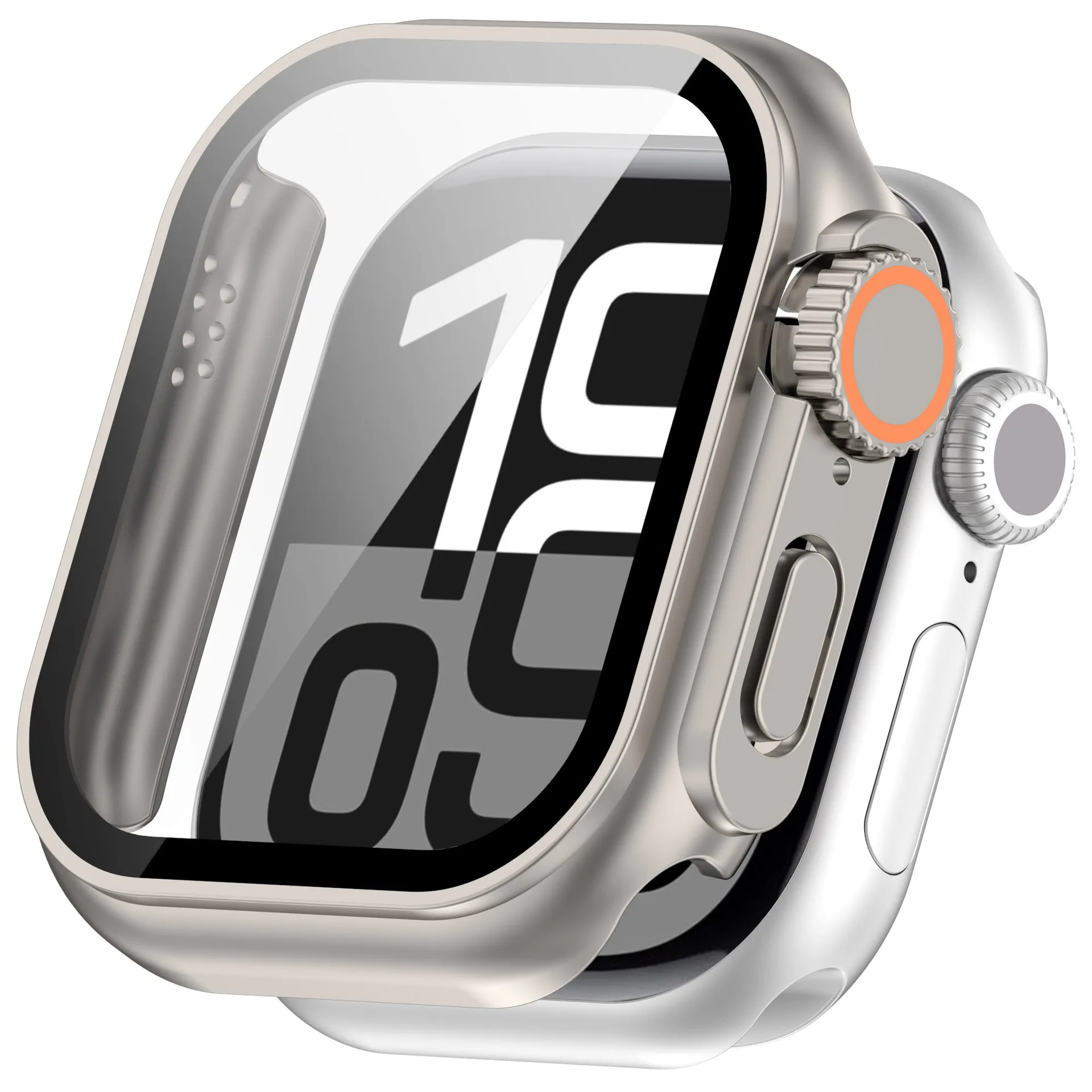 Glass+Case for Apple Watch 46mm 44mm 45mm 41mm 40mm 42mm Screen Protector Cover