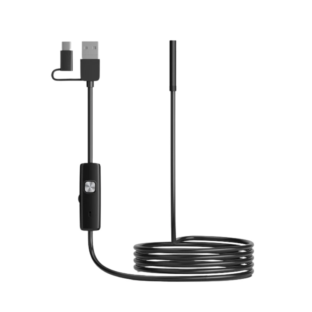 HD 검사용 내시경 IP67 방수 7mm 자동차 내시경(6개 LED 배관 내시경 포함) 0.3MP 아이폰 안드로이드 삼성용