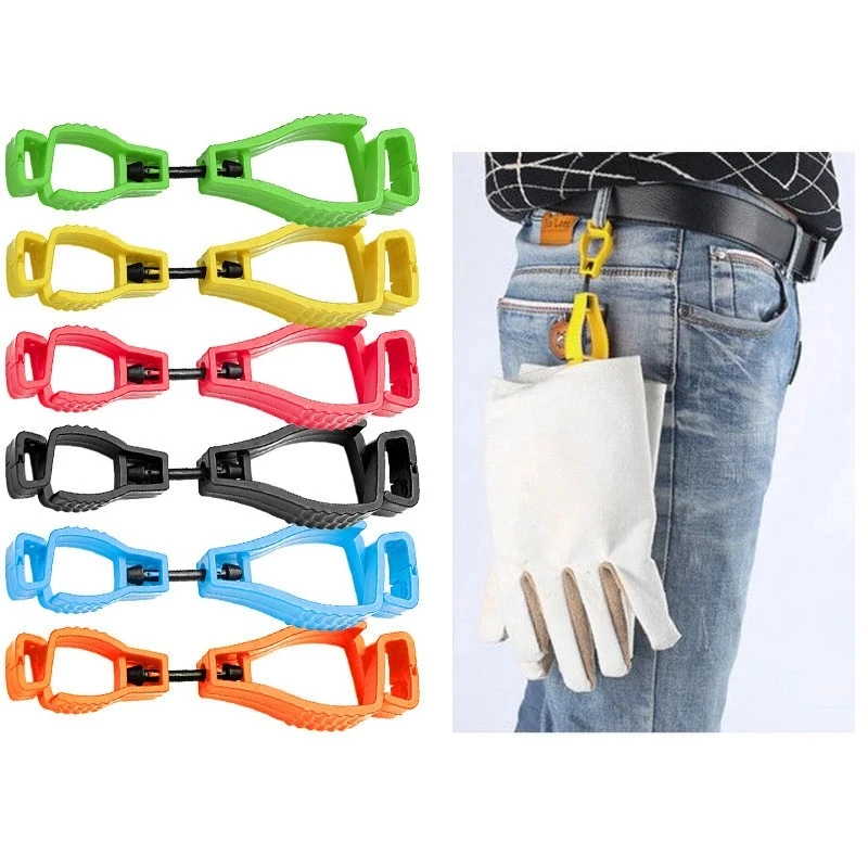 Rando – pince à gants en plastique, 2-30 pièces, Clip de sécurité pour le travail, fournitures de gants de travail, Anti-perte, boucle de taille, couleur