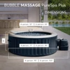 Bubble Massage Spa Set: Includes Energy Efficient Spa Cover – 2 Contoured Headrest – LED Light – 4 Person 6
