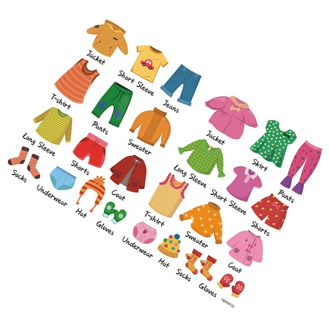 Étiquettes de vêtements de garde-robe pour enfants, étiquette autocollante  de commode, de placard, tri autocollant de rangement pour bébés enfants,  tiroir de Classification - AliExpress