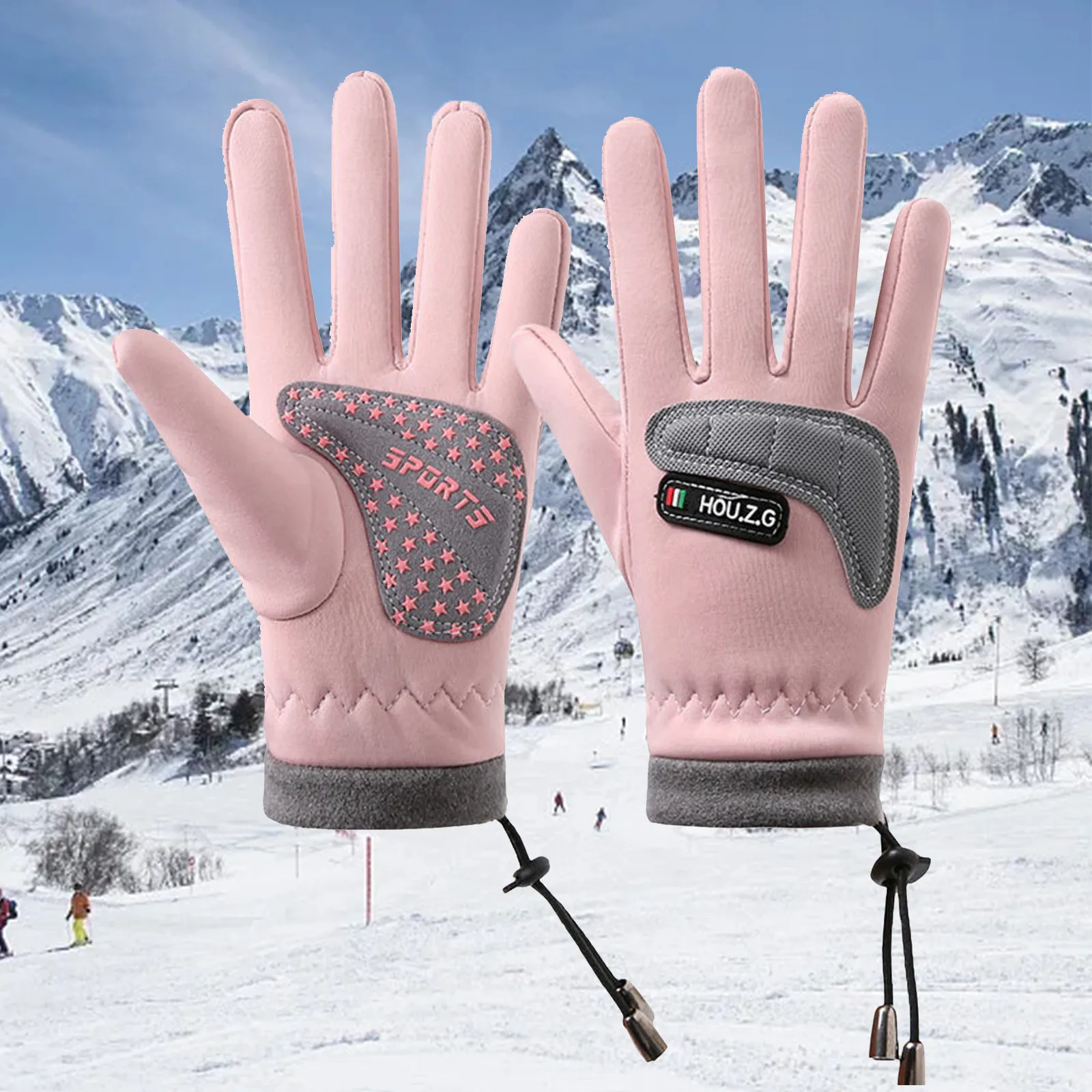 Ski Gloves Kids Boys Toddler Girls Soft Warm Wool Lined Full Finger Winter Outdoor Children Garden Gloves рукавички для дітей