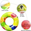 PVC retro striped swimming ring thickened lifebuoy children's swimming inflatable floating ring children's beach toy pool party 4