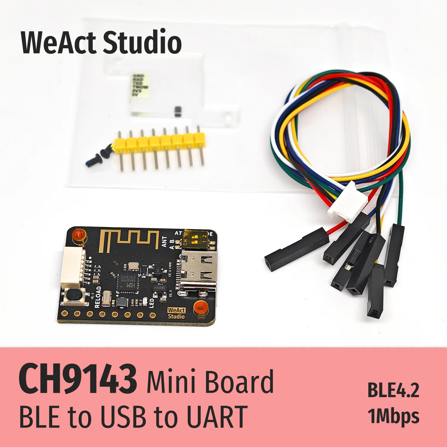 Módulo Ble Uart Usb para Serial Ttl Ch340 Weact-ch9143 - Imagem 3