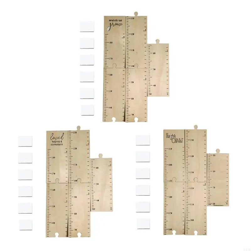 587F 1Set Kids Height Growth Chart Ruler Children Height Gauge Room Decoration for Home Bedroom Dormitory Household Decor