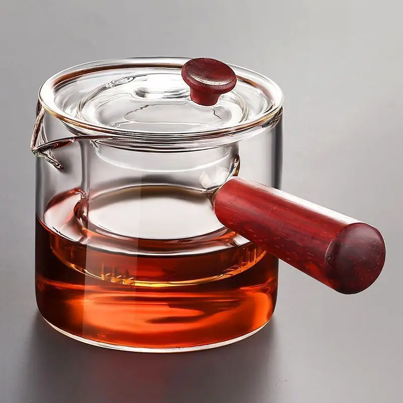 

Teapot teapot high borosilicate glass tea maker side handle pot electric pottery wood pot filter Kung Fu tea set accessories