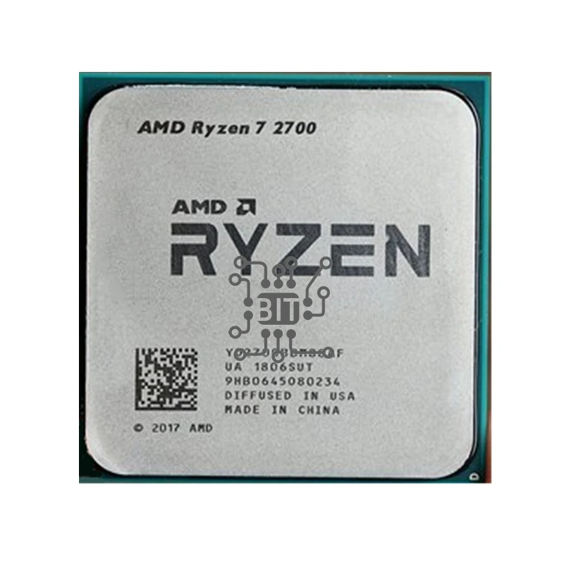Amd Ryzen 2700 r7 2700 3.2 Ghz Oito-núcleo Dezesseis-thread 16m 65w Processador Central Yd2700bbm88af Soquete Am4
