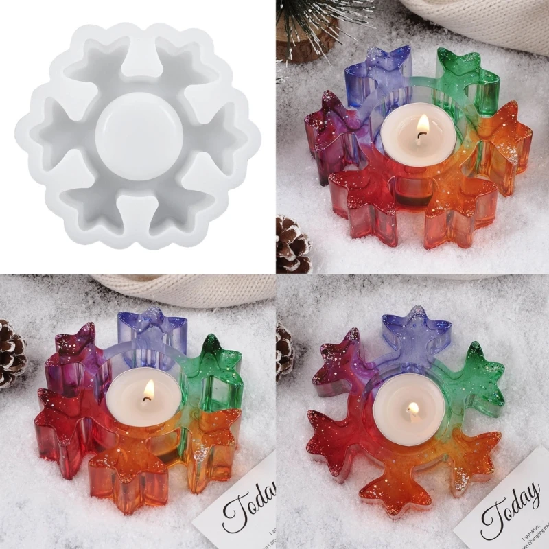 Stampi per candele in silicone, rotondi, portacandele in silicone, forma in resina epossidica, stampo per colata, forma fai da te (tipo C