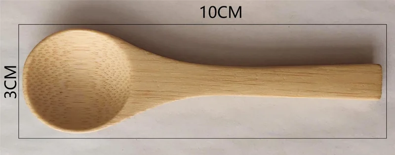 1000 Stück 10 x 3 cm Mini-Teelöffel, Bambusgeschirr, Gewürz, Kaffeegerichte, Löffel zum Servieren von Kochutensilien, Heim- und Küchenutensilien – Detail 2