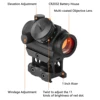 2MOA Red Dot Sight 1x25mm Reflex Sight Waterproof & Shockproof & Fog-Proof Red Dot Scope with 1 inch Riser Mount 3