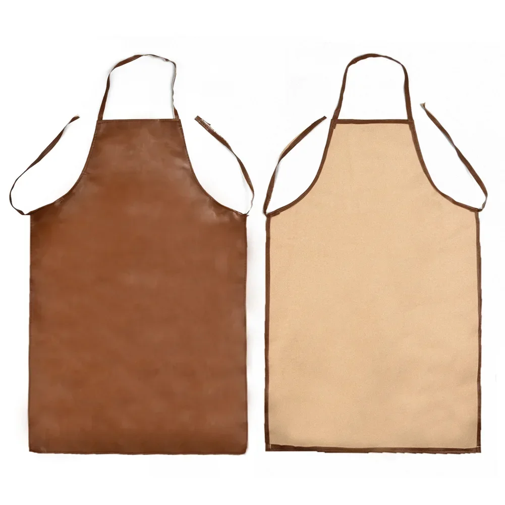 Polyurethane Leather Welding Apron Equipments Welder Thermal Insulation Protection Wear 100cm Waterproof Protector 3