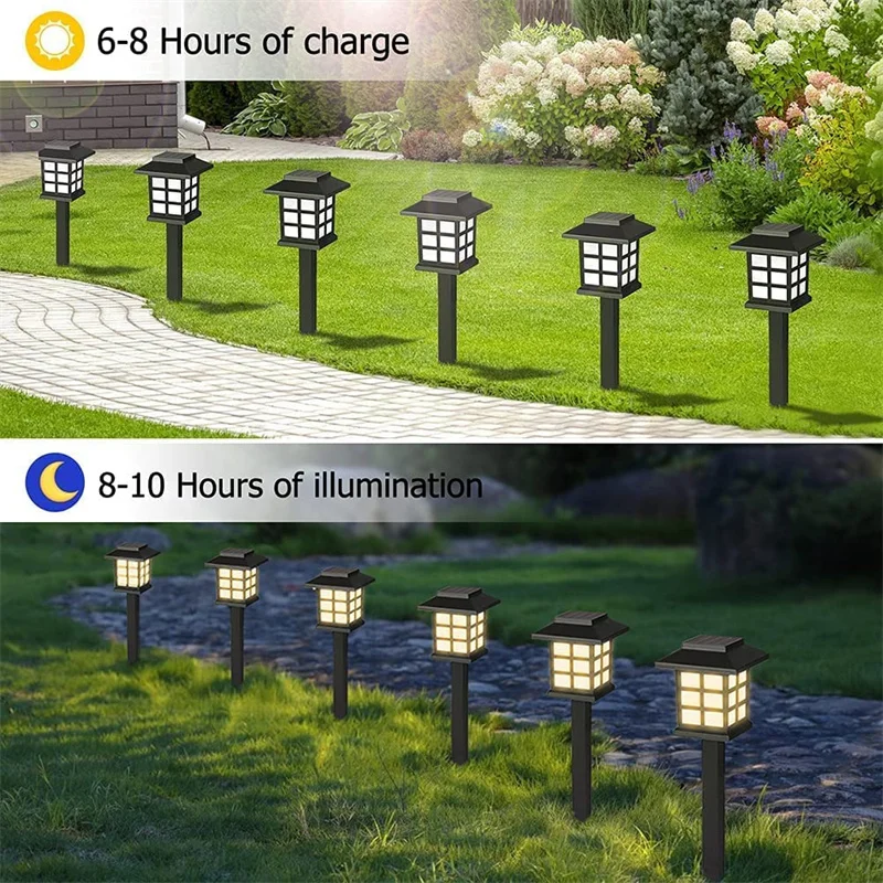 solar pool lights Solar Pathway Lights Outdoor Waterproof Auto ON/Off Warm Light Solar Pathway Lights Waterproof Solar Garden Lights For Landscape bright solar lights