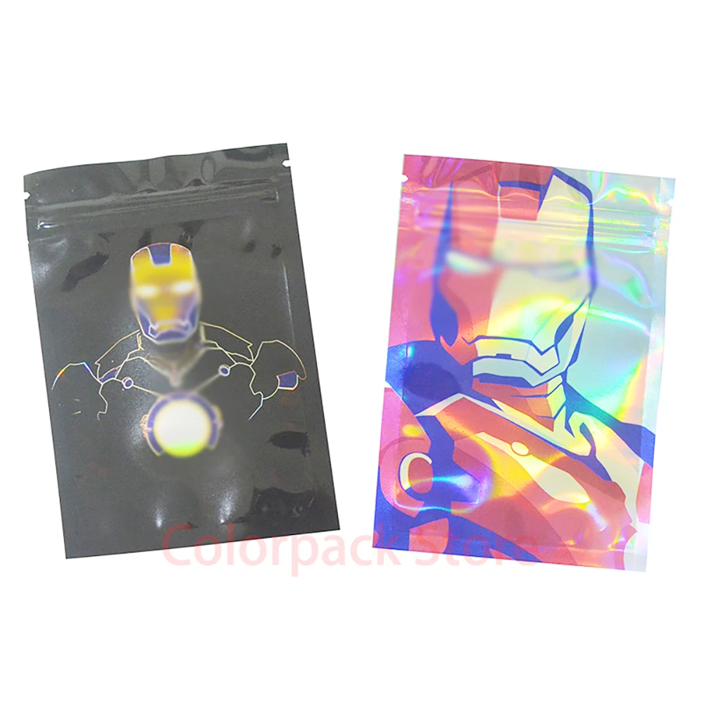 

100pcs Zip Lock Pouches 8.5x13 CM Cartoon Self Sealing Mylar Bags 3.5g Mylar Foil Food Hero Bags Custom LOGO Storage Bags