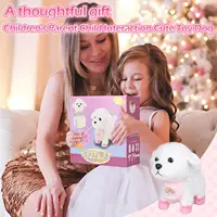 Plush Interactive Toy Dog for Kid, with Leash Walking, Touch Control and Shake Tail Plush Toy  Electronic Pet Best Gift for Girl 2