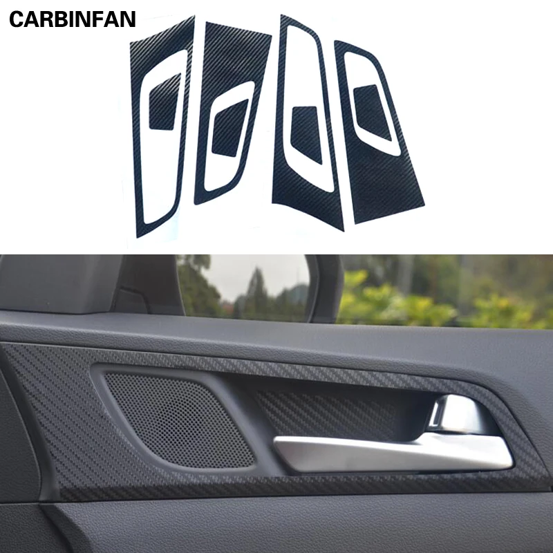 

Стайлинг автомобиля из углеродного волокна внутренняя ручка декоративная наклейка для Hyundai Tucson (TL) 2015 2016 2017 2018 2019