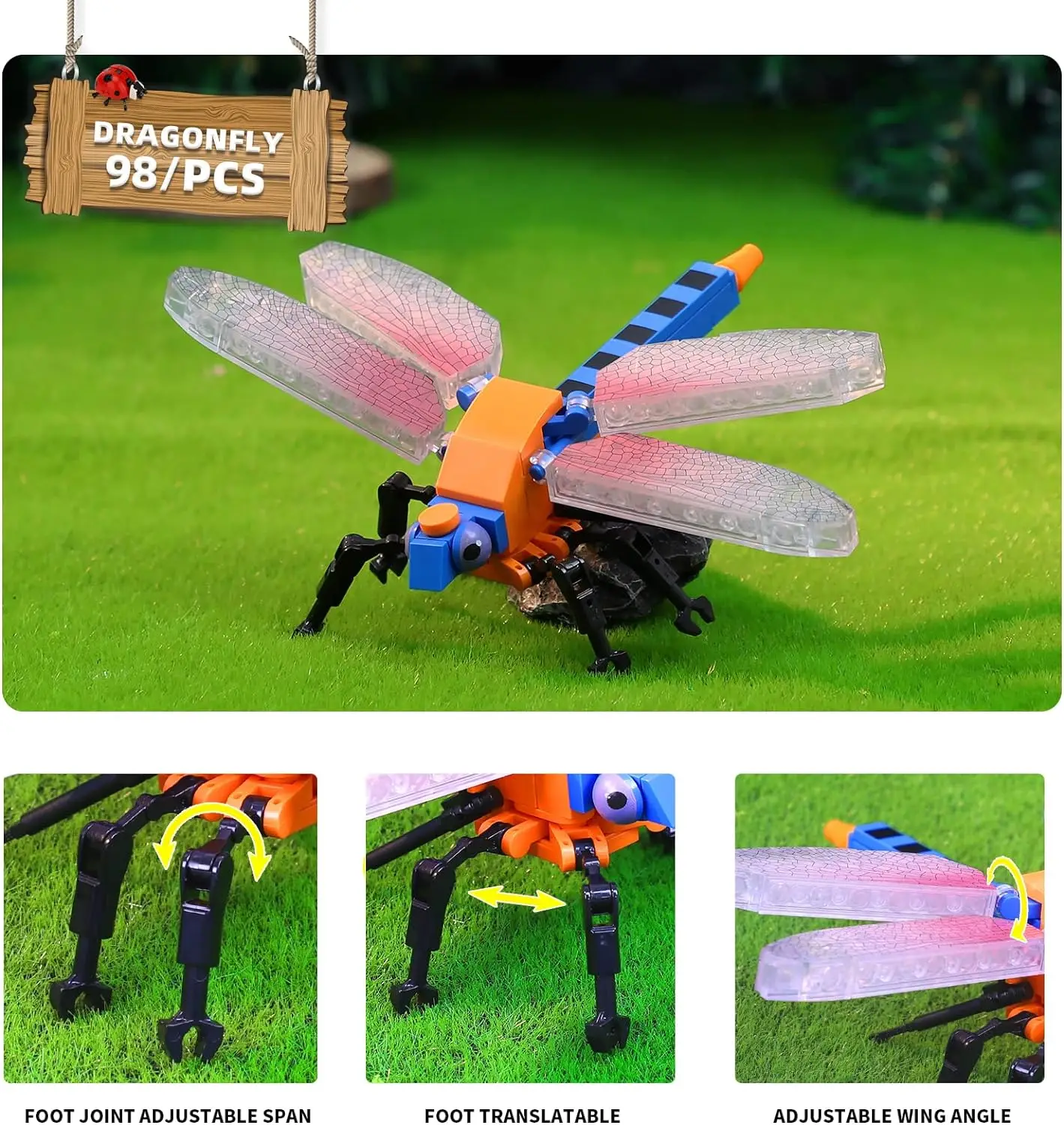 KAZI KY80041 8 Types of Insect Walking Bugs Grasshoppers Long